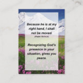 Carte D'accompagnement Psaume 16:8 Parce qu'Il est à ma droite, Je (Devant)