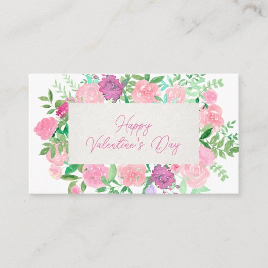 Carte D'accompagnement Psaume 32:10 Valentine Pink Floral Scripture Card (Devant)