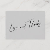 Carte D'accompagnement Puits de souhait Écriture manuscrite moderne Gris  (Dos)