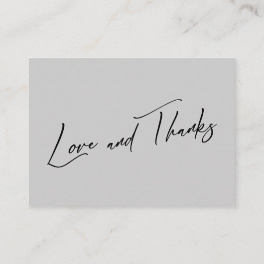 Carte D'accompagnement Puits de souhait Écriture manuscrite moderne Gris  (Dos)