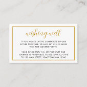 Carte D'accompagnement Puits de souhaits à bordure de feuille d'or élégan (Devant)