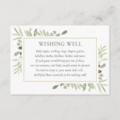 Carte D'accompagnement Puits de souhaits de Baby Shower à la verdure à l' (Devant)