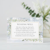 Carte D'accompagnement Puits de souhaits de Baby Shower Greenery hivernal (Debout devant)