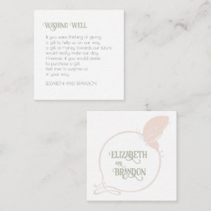 Carte D'accompagnement Puits de souhaits de mariage papillon Blush Art No