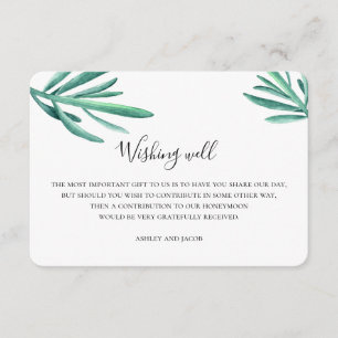 Carte D'accompagnement Puits de souhaits de succulentes. Mariage d'été. I
