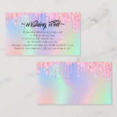 Carte D'accompagnement Puits de souhaits élégants à paillettes pour maria (Devant / Derrière)