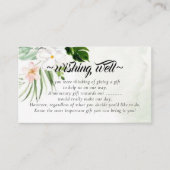 Carte D'accompagnement Puits de souhaits floral blanc pour mariage (Devant)