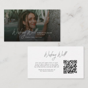 Carte D'accompagnement Puits de souhaits moderne avec code QR pour la rem