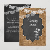 Carte D'accompagnement Puits de souhaits | Pot Mason, Dentelle, Toile de  (Devant / Derrière)