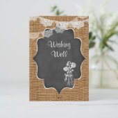 Carte D'accompagnement Puits de souhaits | Pot Mason, Dentelle, Toile de  (Debout devant)