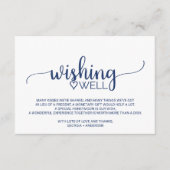 Carte D'accompagnement Puits de vœux de mariage à calligraphie simple ble (Devant)
