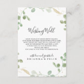 Carte D'accompagnement Puits de vœux de mariage au feuillage d'eucalyptus (Devant)