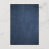 Carte D'accompagnement Puits de vœux de mariage Bleu Tableau Noir Fleurs (Dos)