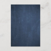 Carte D'accompagnement Puits de vœux de mariage Bleu Tableau Noir Floral (Dos)