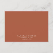 Carte D'accompagnement Puits de vœux de mariage Calligraphie Script Terre (Dos)