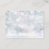 Carte D'accompagnement Puits de vœux de mariage écriture de cœur de neige (Dos)