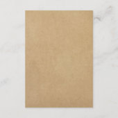 Carte D'accompagnement Puits de Vœux de Mariage Kraft Floral Rustique (Dos)