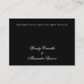 Carte D'accompagnement Puits de vœux de mariage noir gothique classique (Dos)