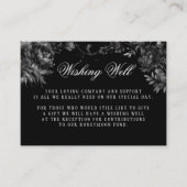 Carte D'accompagnement Puits de vœux de mariage noir gothique classique (Devant)