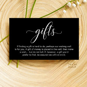 Carte D'accompagnement Puits de vœux de mariage, Registre de cadeaux moné