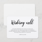 Carte D'accompagnement Puits de vœux de mariage rustique. Insert moderne (Devant / Derrière)