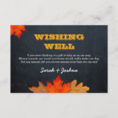 Carte D'accompagnement Puits de Vœux de Mariage Tableau Noir Feuilles d'A (Devant)