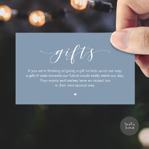 Carte D'accompagnement Puits de vœux de mariage, une note sur les cadeaux