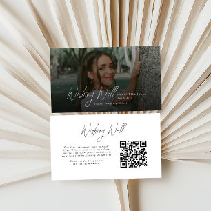 Carte D'accompagnement Puits de vœux moderne avec code QR pour la remise