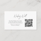 Carte D'accompagnement Puits de vœux moderne avec code QR pour la remise (Dos)