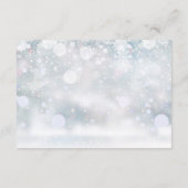 Carte D'accompagnement Puits de vœux pour Baby Shower Greenery hivernal (Dos)