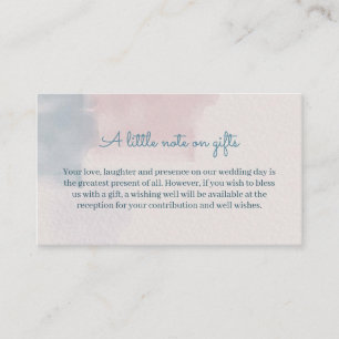 Carte D'accompagnement Puits d'hameçon rose et bleu Note cadeaux