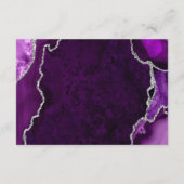 Carte D'accompagnement Purple and Silver Agate Wedding Accommodations (Dos)