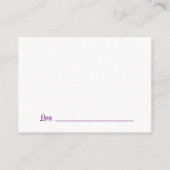 Carte D'accompagnement Purple and White Graduate Words of Wisdom Advice (Dos)