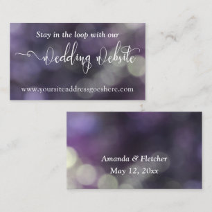 Carte D'accompagnement Purple Blue Bokeh Light 32 Mariage Adresse du site