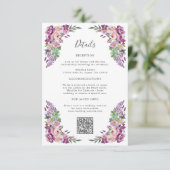 Carte D'accompagnement Purple Floral Detail (Debout devant)