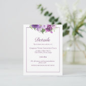 Carte D'accompagnement Purple Floral Fire Fighter Détails et informations (Debout devant)