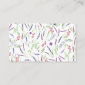 Carte D'accompagnement Purple Floral Lavande Combien De Baisers Jeu (Dos)