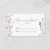 Carte D'accompagnement Purple Floral Lavande Combien De Baisers Jeu (Devant)
