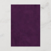 Carte D'accompagnement Purple Floral Wedding Details QR code (Dos)