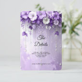 Carte D'accompagnement Purple Flowers Detail Enclosure (Debout devant)