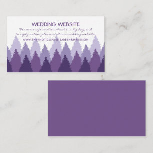 Carte D'accompagnement Purple Forest Range Woodland Site Mariage