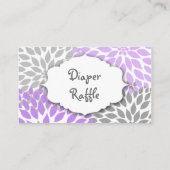 Carte D'accompagnement Purple Grey Dahlia billet de tombola ou insérer un (Dos)