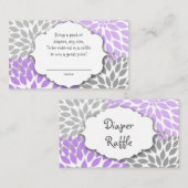 Carte D'accompagnement Purple Grey Dahlia billet de tombola ou insérer un (Devant / Derrière)