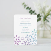 Carte D'accompagnement Purple moderne + Bat mitzvah Turquoise Insérer des (Debout devant)