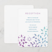 Carte D'accompagnement Purple moderne + Bat mitzvah Turquoise Insérer des (Devant / Derrière)