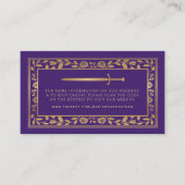 Carte D'accompagnement Purple Royal Sword Mariage Website RSVP QR Code (Devant)