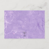 Carte D'accompagnement Purple Watercolor Violets Détails du Mariage (Dos)