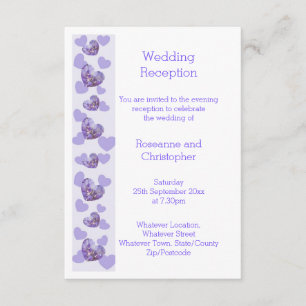 Carte D'accompagnement Purple Wisteria Coeur Design Accueil Mariage
