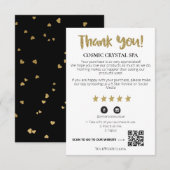 Carte D'accompagnement *~* QR AP8 MERCI Gold Star Review (Devant / Derrière)