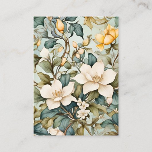 Carte D'accompagnement QR Code Aquarelle Blanc Lily Art Nouveau Mariage (Dos)